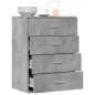 vidaXL Aparador de madera de ingeniería gris hormigón 60x39x80 cm vidaXL Aparador de madera de ingeniería gris hormigón 60x39x80 cm