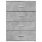 vidaXL Aparador de madera de ingeniería gris hormigón 60x39x80 cm vidaXL Aparador de madera de ingeniería gris hormigón 60x39x80 cm