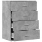 vidaXL Aparador de madera de ingeniería gris hormigón 60x39x80 cm vidaXL Aparador de madera de ingeniería gris hormigón 60x39x80 cm