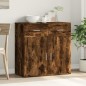 vidaXL Aparador de madera de ingeniería roble ahumado 79x38x80 cm vidaXL Aparador de madera de ingeniería roble ahumado 79x38x80 cm