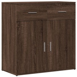 vidaXL Aparador de madera de ingeniería marrón roble 79x38x80 cm