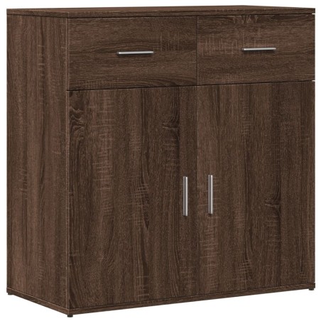 vidaXL Aparador de madera de ingeniería marrón roble 79x38x80 cm