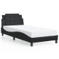 vidaXL Estructura de cama con cabecero cuero sintético negro 80x200 cm vidaXL Estructura de cama con cabecero cuero sintético negro 80x200 cm