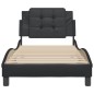 vidaXL Estructura de cama con cabecero cuero sintético negro 80x200 cm vidaXL Estructura de cama con cabecero cuero sintético negro 80x200 cm