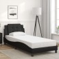 vidaXL Estructura de cama con cabecero cuero sintético negro 90x200 cm vidaXL Estructura de cama con cabecero cuero sintético negro 90x200 cm