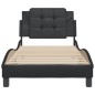 vidaXL Estructura de cama con cabecero cuero sintético negro 90x200 cm vidaXL Estructura de cama con cabecero cuero sintético negro 90x200 cm