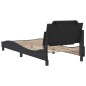 vidaXL Estructura de cama con cabecero cuero sintético negro 90x200 cm vidaXL Estructura de cama con cabecero cuero sintético negro 90x200 cm