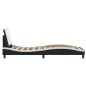 vidaXL Estructura de cama con cabecero cuero sintético negro y blanco vidaXL Estructura de cama con cabecero cuero sintético negro y blanco