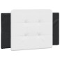 vidaXL Estructura de cama con cabecero cuero sintético negro y blanco vidaXL Estructura de cama con cabecero cuero sintético negro y blanco