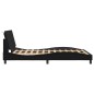 vidaXL Estructura de cama con cabecero cuero sintético negro 140x190cm