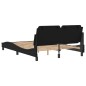 vidaXL Estructura de cama con cabecero cuero sintético negro 140x190cm