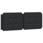 vidaXL Estructura de cama con cabecero cuero sintético negro 140x190cm