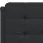 vidaXL Estructura de cama con cabecero cuero sintético negro 140x190cm