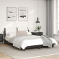 vidaXL Estructura de cama con cabecero cuero sintético negro y blanco vidaXL Estructura de cama con cabecero cuero sintético negro y blanco