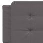 vidaXL Estructura de cama con cabecero cuero sintético gris 160x200cm vidaXL Estructura de cama con cabecero cuero sintético gris 160x200cm