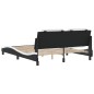 vidaXL Estructura cama cabecero cuero sintético negro blanco 160x200cm vidaXL Estructura cama cabecero cuero sintético negro blanco 160x200cm