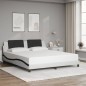 vidaXL Estructura de cama con cabecero cuero sintético blanco y negro vidaXL Estructura de cama con cabecero cuero sintético blanco y negro