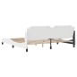 vidaXL Estructura de cama cabecero cuero sintético blanco 200x200 cm vidaXL Estructura de cama cabecero cuero sintético blanco 200x200 cm