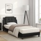 vidaXL Cama con colchón cuero sintético negro 80x200 cm vidaXL Cama con colchón cuero sintético negro 80x200 cm