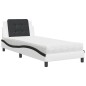 vidaXL Cama con colchón cuero sintético blanco y negro 80x200 cm vidaXL Cama con colchón cuero sintético blanco y negro 80x200 cm