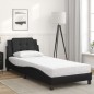vidaXL Cama con colchón cuero sintético negro 100x200 cm vidaXL Cama con colchón cuero sintético negro 100x200 cm