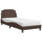 vidaXL Cama con colchón cuero sintético marrón 100x200 cm vidaXL Cama con colchón cuero sintético marrón 100x200 cm