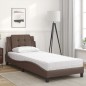 vidaXL Cama con colchón cuero sintético marrón 100x200 cm vidaXL Cama con colchón cuero sintético marrón 100x200 cm