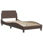 vidaXL Cama con colchón cuero sintético marrón 100x200 cm vidaXL Cama con colchón cuero sintético marrón 100x200 cm