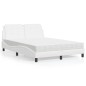 vidaXL Cama con colchón cuero sintético blanco 120x200 cm vidaXL Cama con colchón cuero sintético blanco 120x200 cm