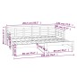 vidaXL Sofá cama extraíble madera maciza de pino 2x(90x200) cm vidaXL Sofá cama extraíble madera maciza de pino 2x(90x200) cm