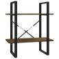 vidaXL Estantería contrachapada 2 niveles roble marrón 60x30x70 cm vidaXL Estantería contrachapada 2 niveles roble marrón 60x30x70 cm