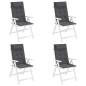 vidaXL Cojines de silla respaldo alto 4 uds tela Oxford gris antracita vidaXL Cojines de silla respaldo alto 4 uds tela Oxford gris antracita
