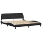 vidaXL Cama con colchón cuero sintético negro y blanco 180x200 cm vidaXL Cama con colchón cuero sintético negro y blanco 180x200 cm