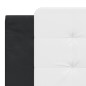 vidaXL Cama con colchón cuero sintético negro y blanco 180x200 cm vidaXL Cama con colchón cuero sintético negro y blanco 180x200 cm