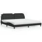 vidaXL Cama con colchón cuero sintético negro 200x200 cm vidaXL Cama con colchón cuero sintético negro 200x200 cm