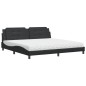 vidaXL Cama con colchón cuero sintético negro 200x200 cm vidaXL Cama con colchón cuero sintético negro 200x200 cm