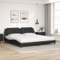 vidaXL Cama con colchón cuero sintético negro 200x200 cm vidaXL Cama con colchón cuero sintético negro 200x200 cm