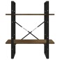 vidaXL Estantería contrachapada 2 niveles roble marrón 60x30x70 cm vidaXL Estantería contrachapada 2 niveles roble marrón 60x30x70 cm