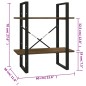 vidaXL Estantería contrachapada 2 niveles roble marrón 60x30x70 cm vidaXL Estantería contrachapada 2 niveles roble marrón 60x30x70 cm