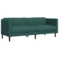 vidaXL Juego de sofás 2 piezas tela verde oscuro vidaXL Juego de sofás 2 piezas tela verde oscuro