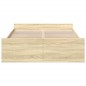 vidaXL Cama con cajones madera ingeniería roble Sonoma 135x190 cm vidaXL Cama con cajones madera ingeniería roble Sonoma 135x190 cm