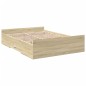 vidaXL Cama con cajones madera ingeniería roble Sonoma 135x190 cm vidaXL Cama con cajones madera ingeniería roble Sonoma 135x190 cm