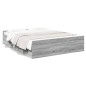 vidaXL Cama con cajones madera ingeniería gris Sonoma 140x200 cm vidaXL Cama con cajones madera ingeniería gris Sonoma 140x200 cm