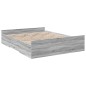 vidaXL Cama con cajones madera ingeniería gris Sonoma 140x200 cm vidaXL Cama con cajones madera ingeniería gris Sonoma 140x200 cm