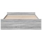 vidaXL Cama con cajones madera ingeniería gris Sonoma 140x200 cm vidaXL Cama con cajones madera ingeniería gris Sonoma 140x200 cm