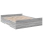 vidaXL Cama con cajones madera ingeniería gris Sonoma 140x200 cm vidaXL Cama con cajones madera ingeniería gris Sonoma 140x200 cm