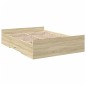 vidaXL Cama con cajones madera ingeniería roble Sonoma 120x200 cm vidaXL Cama con cajones madera ingeniería roble Sonoma 120x200 cm