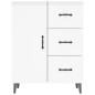 vidaXL Aparador de madera contrachapada blanco brillante 69,5x34x90 cm