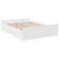 vidaXL Cama con cajones madera de ingeniería blanco 120x200 cm