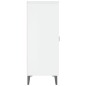 vidaXL Aparador de madera contrachapada blanco brillante 69,5x34x90 cm